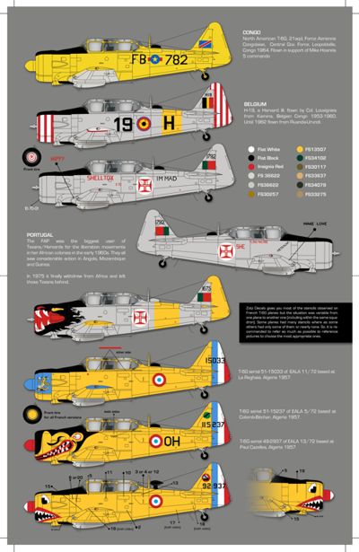 Zotz ZTZ32062 T-6 Texan Congo/Arianne Congolaise Decals 1:32