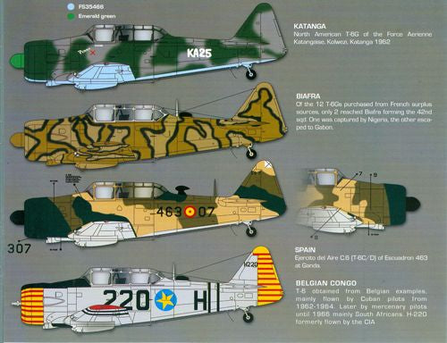 Zotz ZTZ32062 T-6 Texan Congo/Arianne Congolaise Decals 1:32