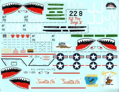 Zotz ZTZ32063 F-4E Phantom 388th TFW Shark Mouths Pt 1 1:32