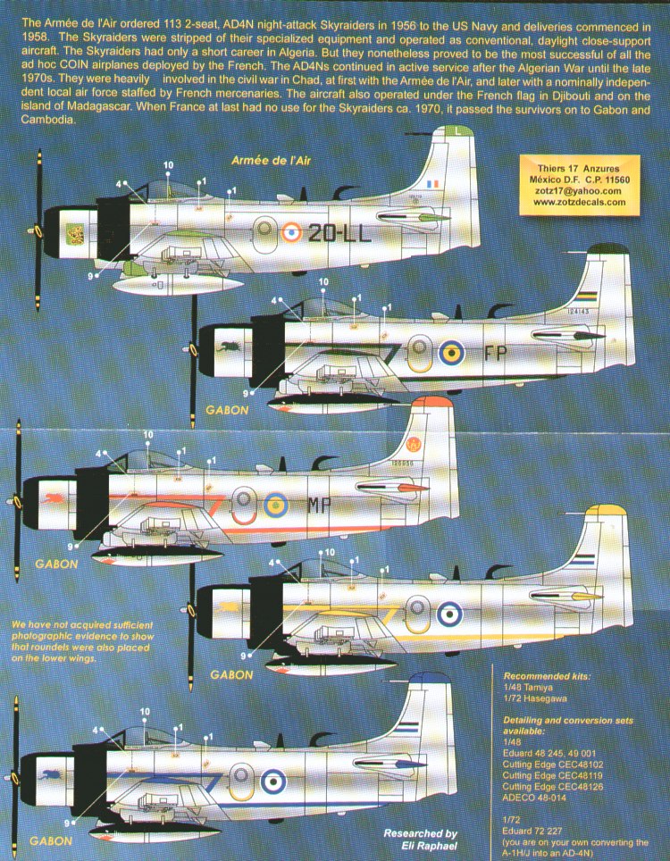 Zotz ZTZ48026 1:48 Douglas AD-4N Skyraiders in North Africa