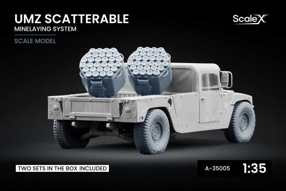 ScaleX UMZ Scatterable Mine Launcher x2 1:35 A 35005