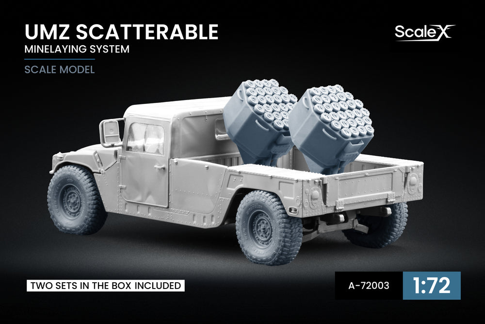 ScaleX UMZ Scatterable Mine Launcher x2 1:72 A 72003