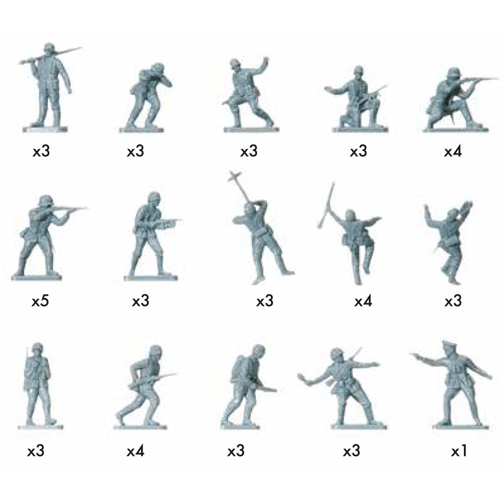 AIRFIX A00705V WWII German Infantry 1:76 Figures Model Kit