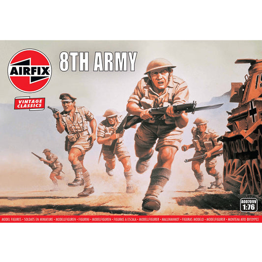 AIRFIX A00709V 8th Army 1:76 Figures Model Kit