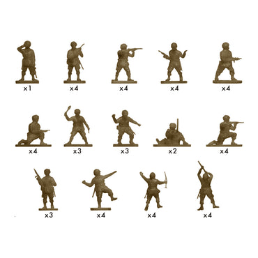 AIRFIX A00751V US Paratroops 1:76 Figures Model Kit