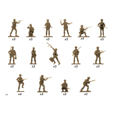 AIRFIX A00763V WWII British Infantry 1:76 Figures Model Kit
