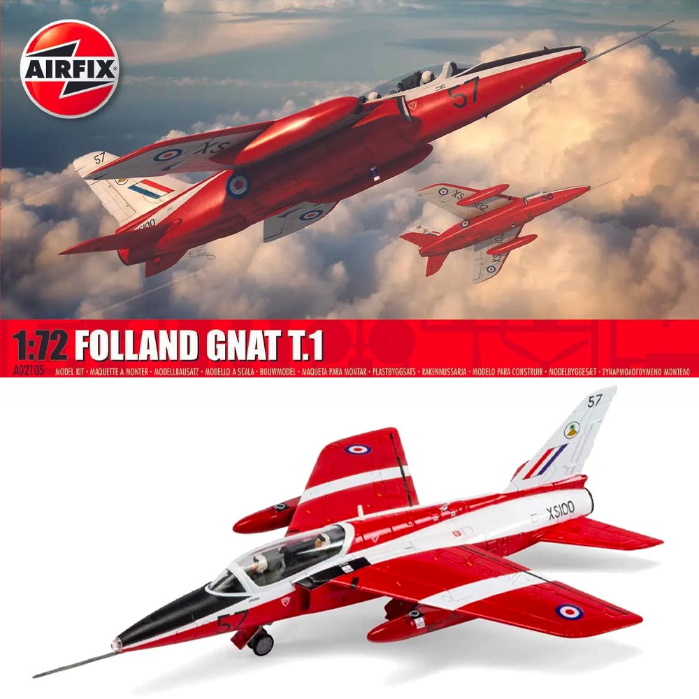 AIRFIX A02105 Folland Gnat T.1 1:72 Aircraft Model Kit