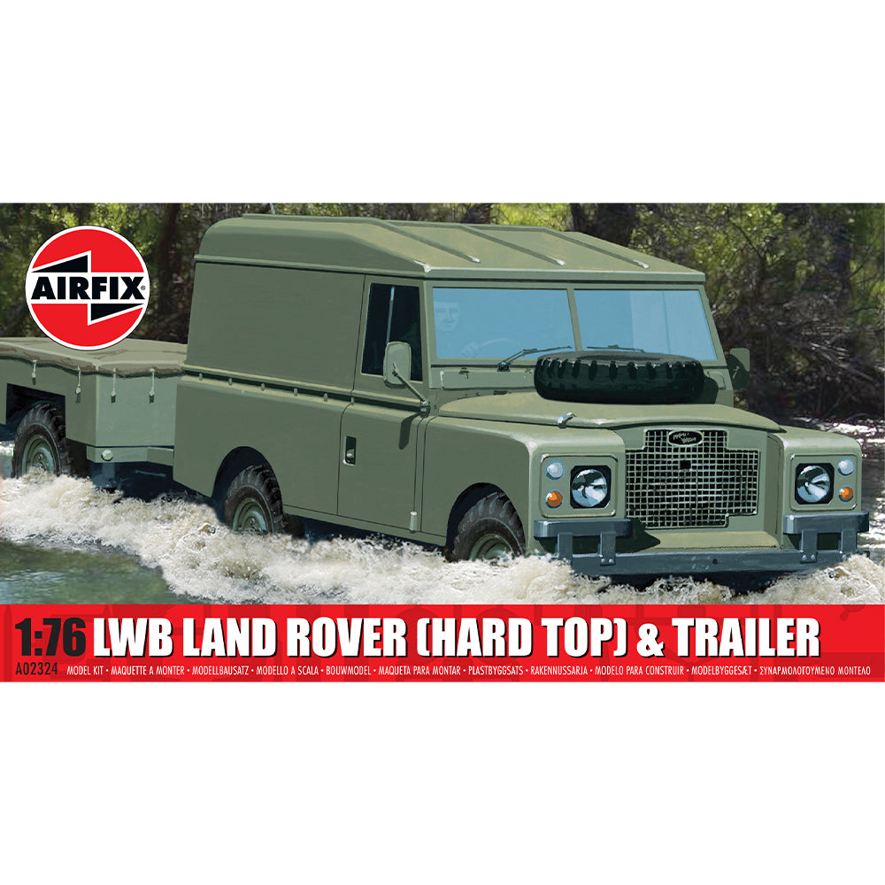 Airfix A02324 LWB Land Rover (Hard Top) & Trailer 1:76 Model Kit