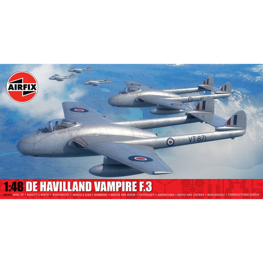 Airfix A06107A De Havilland Vampire F.3 1:48 Model Kit