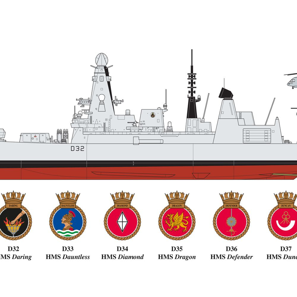 Airfix A12203 Type 45 Destroyer 1:350 Plastic Model Kit
