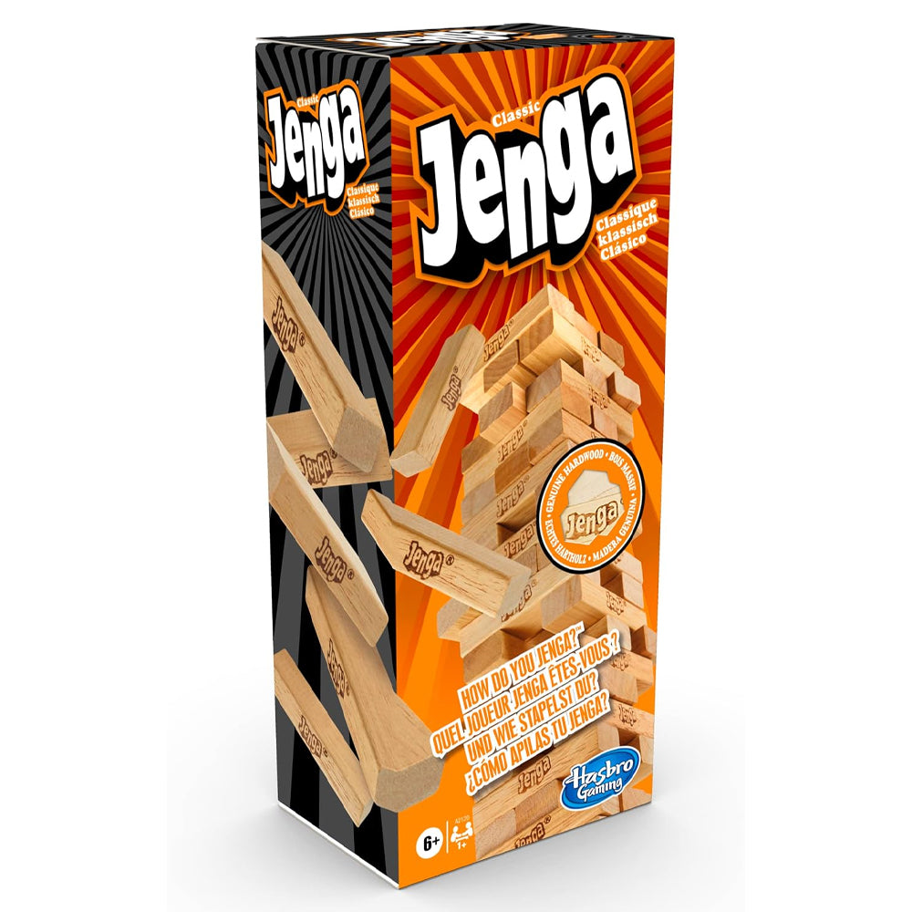 Jenga - Classic Wooden Tower Game - Hasbro Age 6+