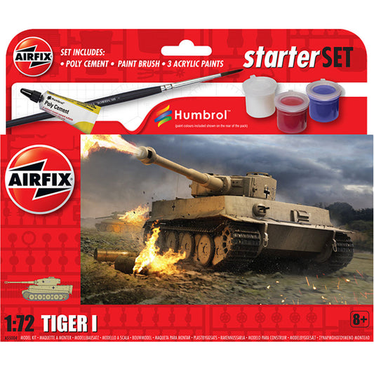 Airfix A55004 Tiger Tank Starter Set 1 1:72 Plastic Model Kit