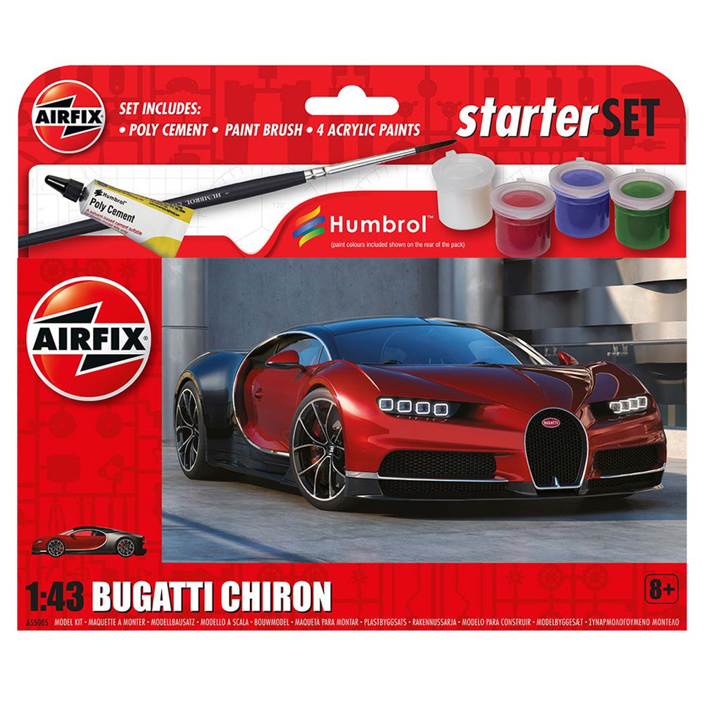 Airfix A55005 Starter Set - Bugatti Chiron 1:43 Model Kit