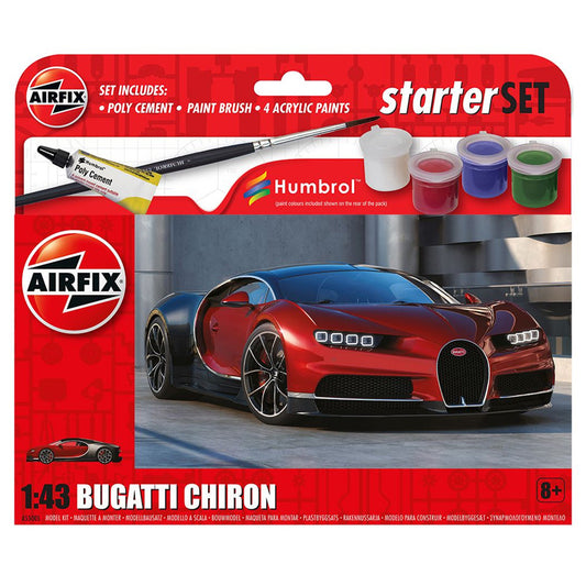 Airfix A55005 Starter Set - Bugatti Chiron 1:43 Model Kit