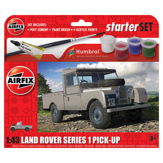 Airfix A55012 Starter Set - Land Rover Series 1 Pick-Up 1:43 Model Kit