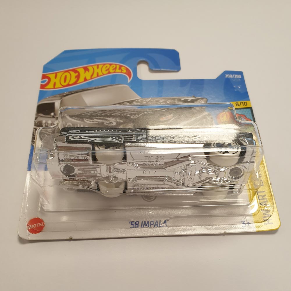 Hot Wheels '58 Impala HW Art Cars Treasure Hunt Short Card HCX98