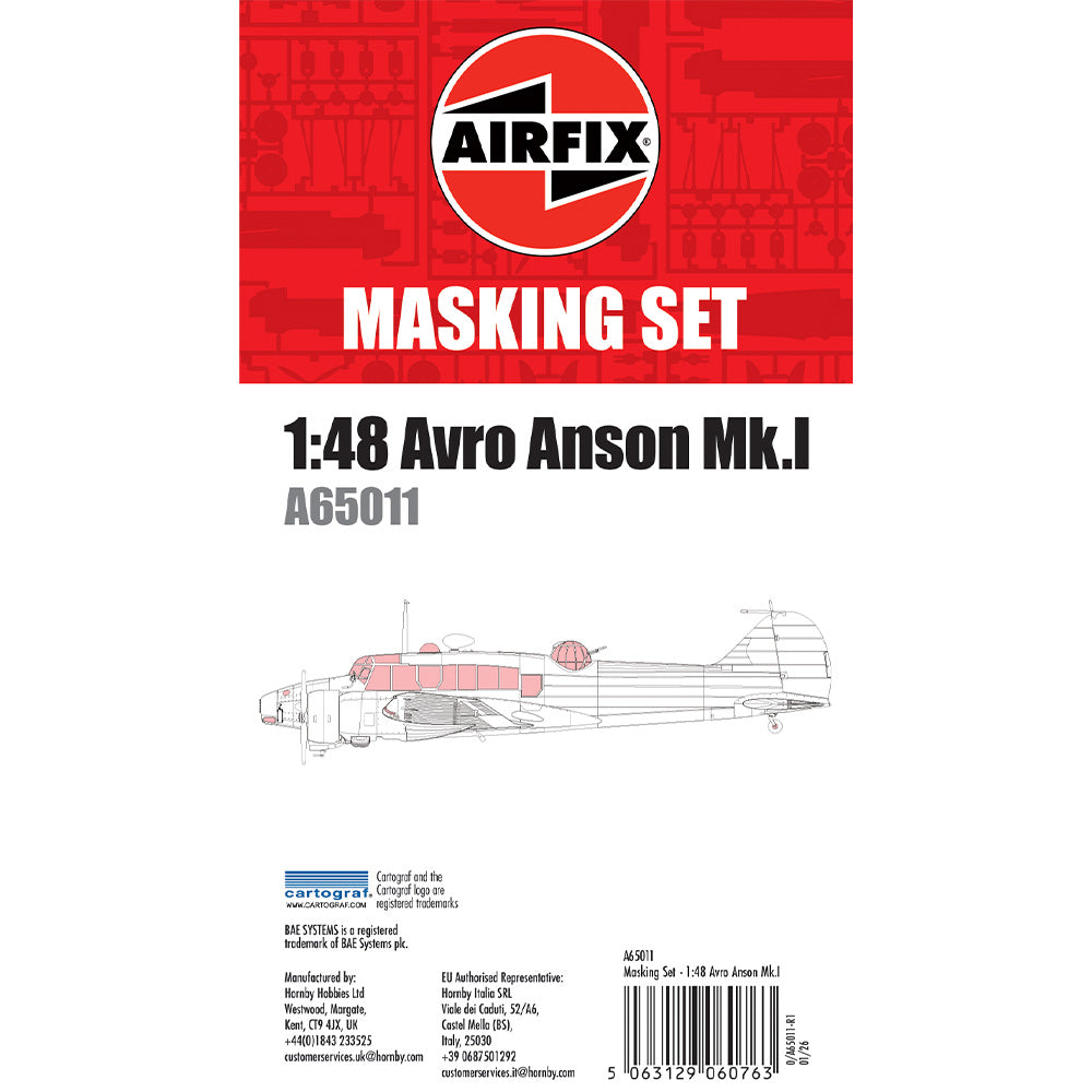 Airfix A65011 Avro Anson Mk.I Masking Set for A09191A 1:48 Model Kit