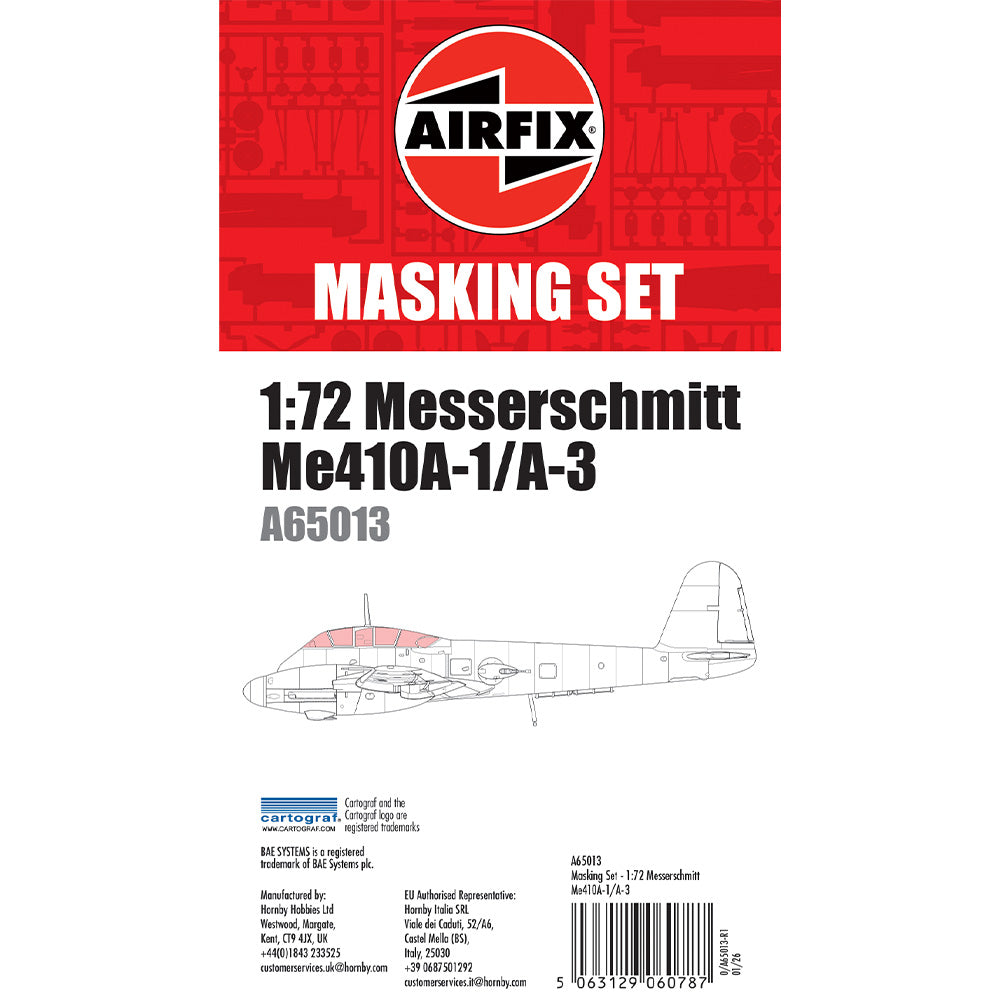 Airfix A65013 Me410 Masking Set for A04069 etc 1:72 Model Kit