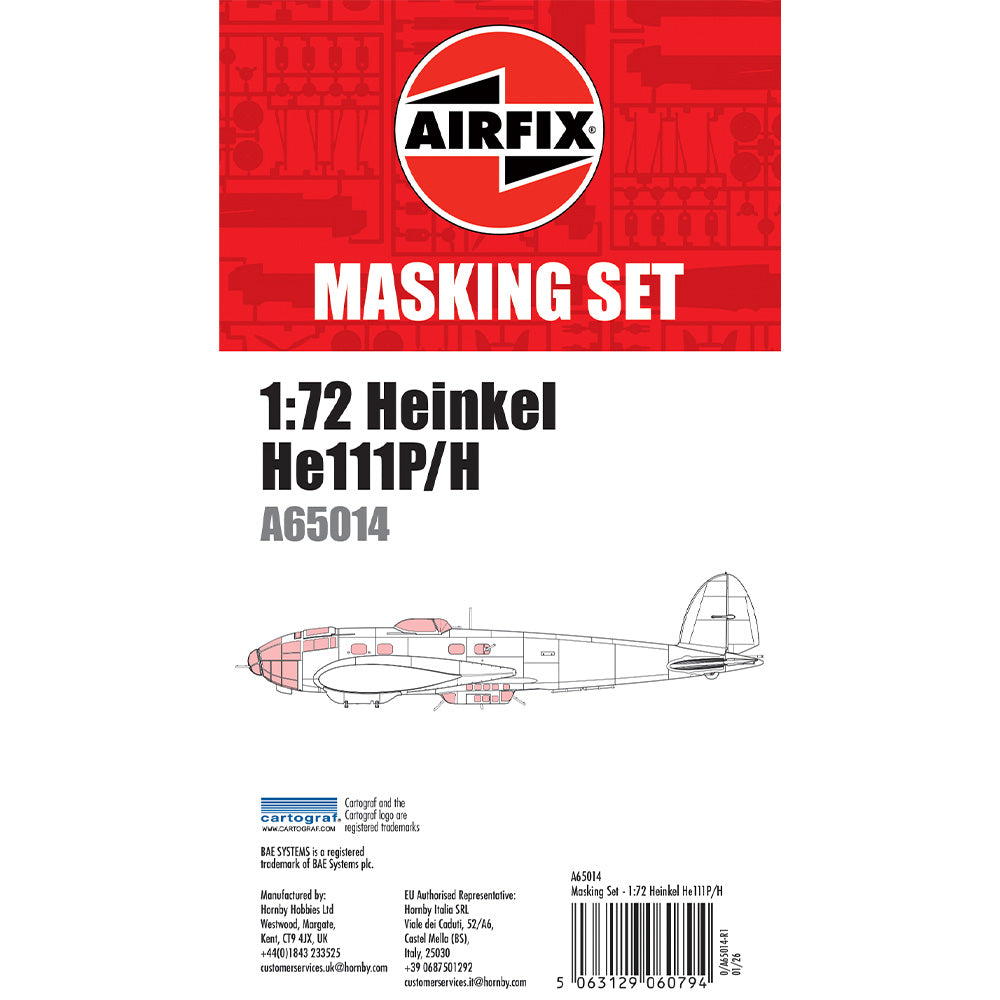 Airfix A65014 Heinkel He111 Masking Set for A07007C 1:72 Model Kit