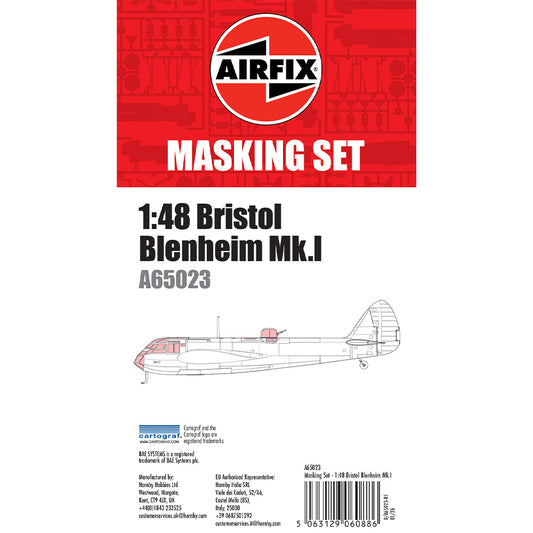 Airfix A65023 Bristol Blenheim Mk.I Masking Set for A09186A 1:48 Model Kit