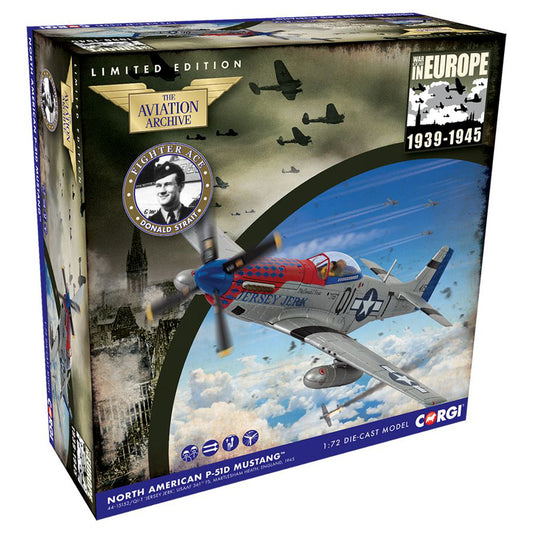 Corgi AA27708 NA P-51D Mustang 44-15152/QI-T 'Jersey Jerk' 1:72 Diecast Model