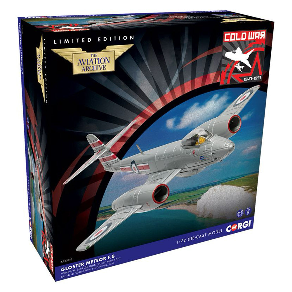 Corgi AA35012 Gloster Meteor F.Mk.8 WH480 'M' RAF Biggin Hill, 1953 1:72 Model
