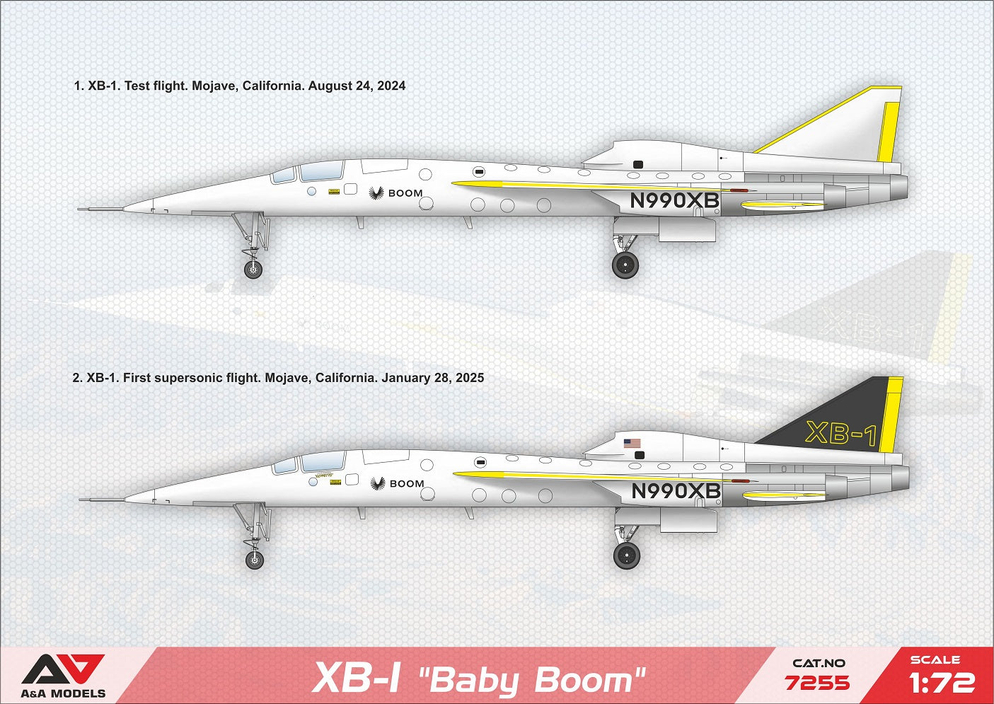 A & A Models AAM7255 1:72 XB-1 "Baby Boom" supersonic demonstrator