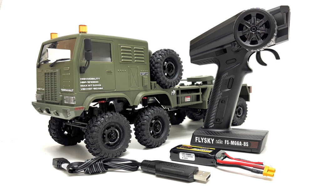 Hobby Plus CR-18P Terranaut 8X8 AWS 1:18 RTR Off-Road RC Crawler Car Green