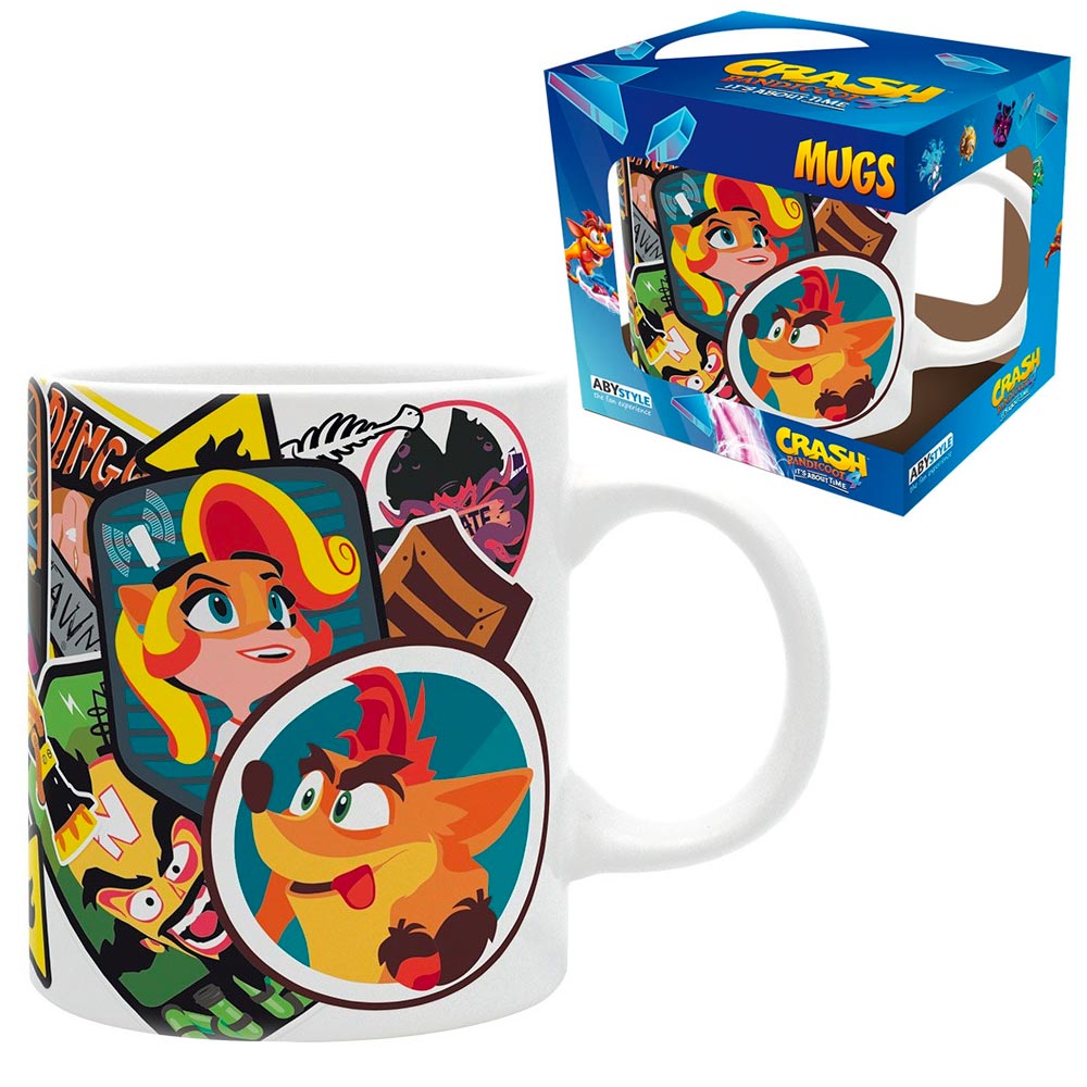 CRASH BANDICOOT - Mug - 320 ml - Sticker Crash  ABYMUG858