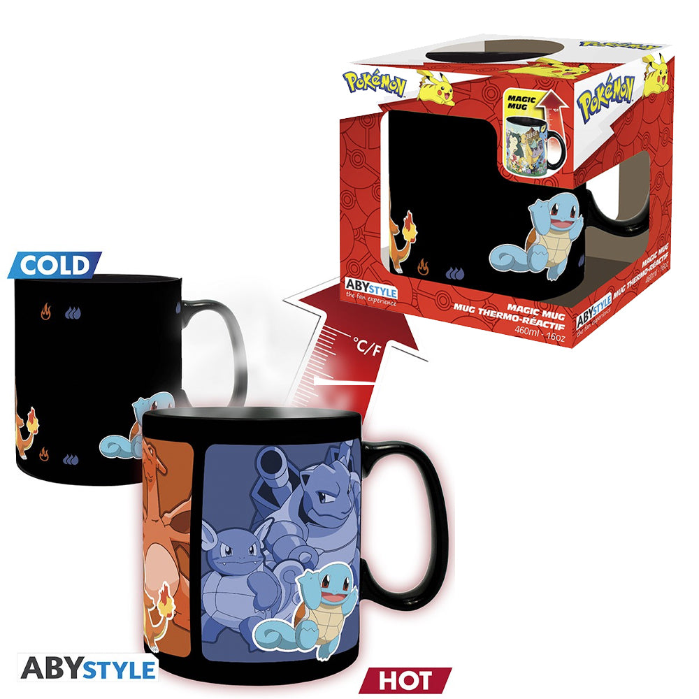 POKEMON - Kanto Starters Evolution Heat Change Mug - 460ml