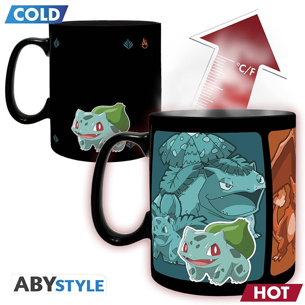 POKEMON - Kanto Starters Evolution Heat Change Mug - 460ml