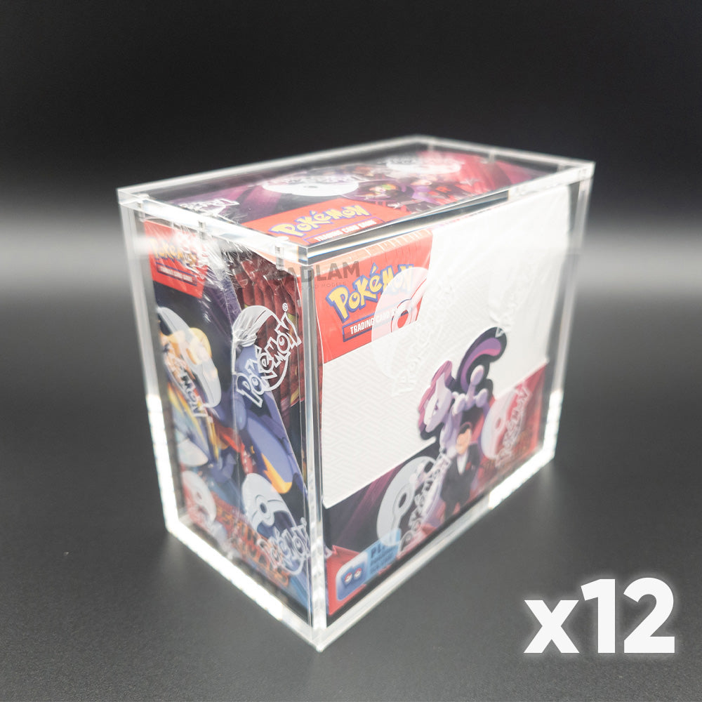 Pokemon Booster Box Premium Acrylic Magnetic Case Protector - X12