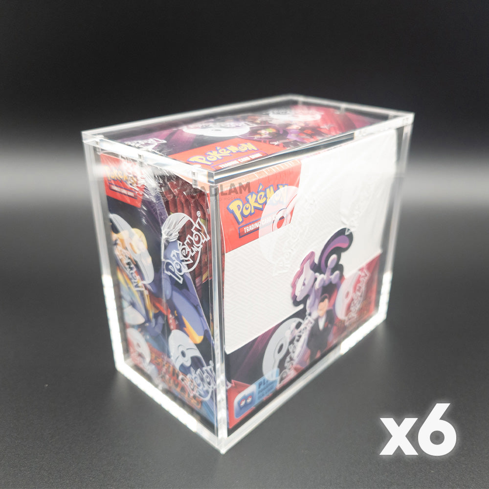 Pokemon Booster Box Premium Acrylic Magnetic Case Protector - X6
