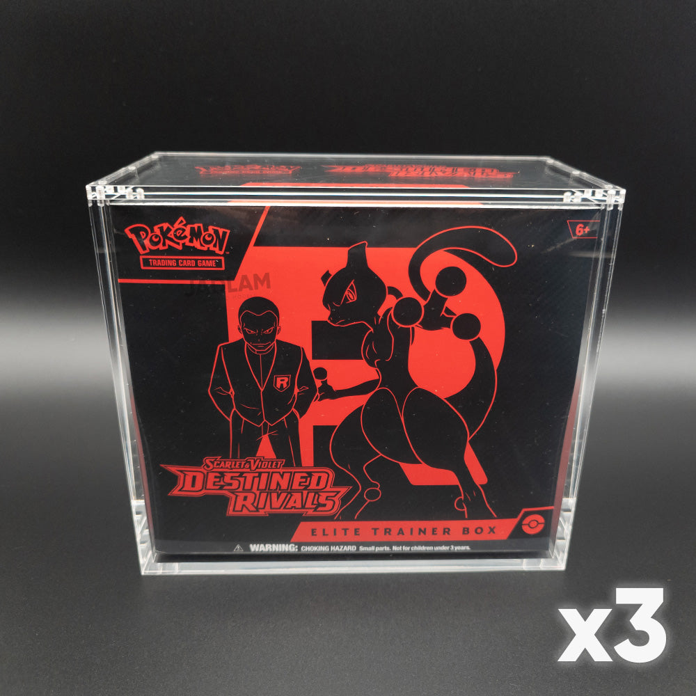 Pokemon Elite Trainer Box ETB Premium Acrylic Magnetic Case Protector - X3