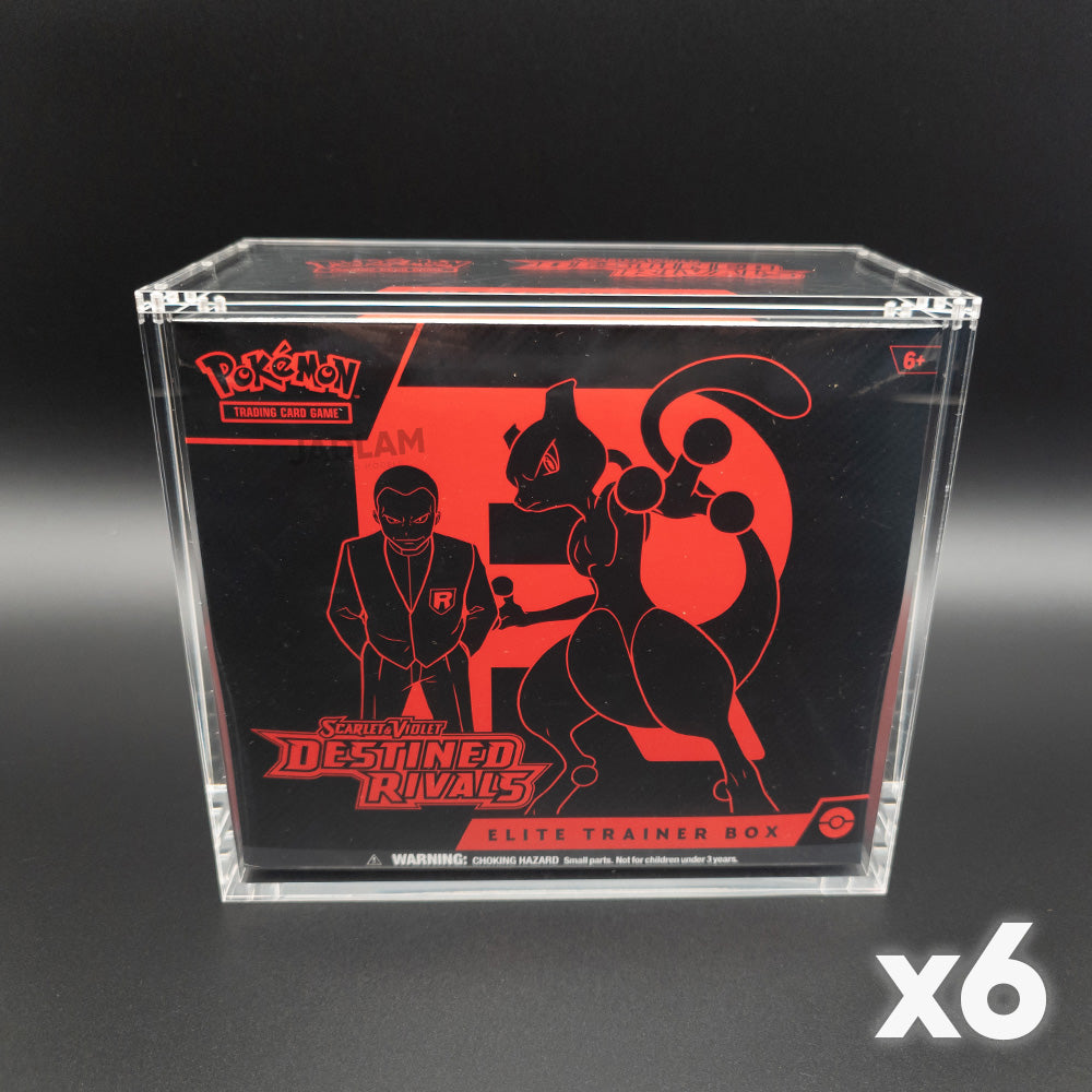 Pokemon Elite Trainer Box ETB Premium Acrylic Magnetic Case Protector - X6