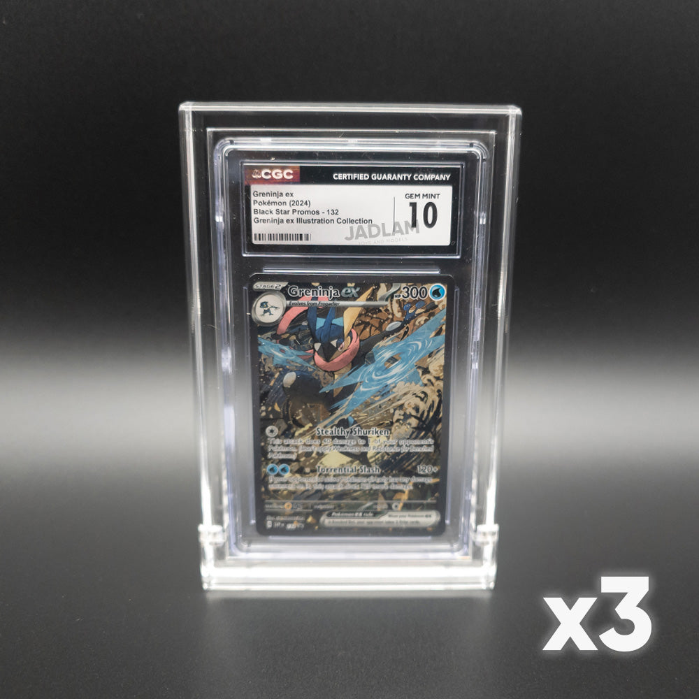PSA Slab Graded Card Premium Magnetic Acrylic Case Protector - X3