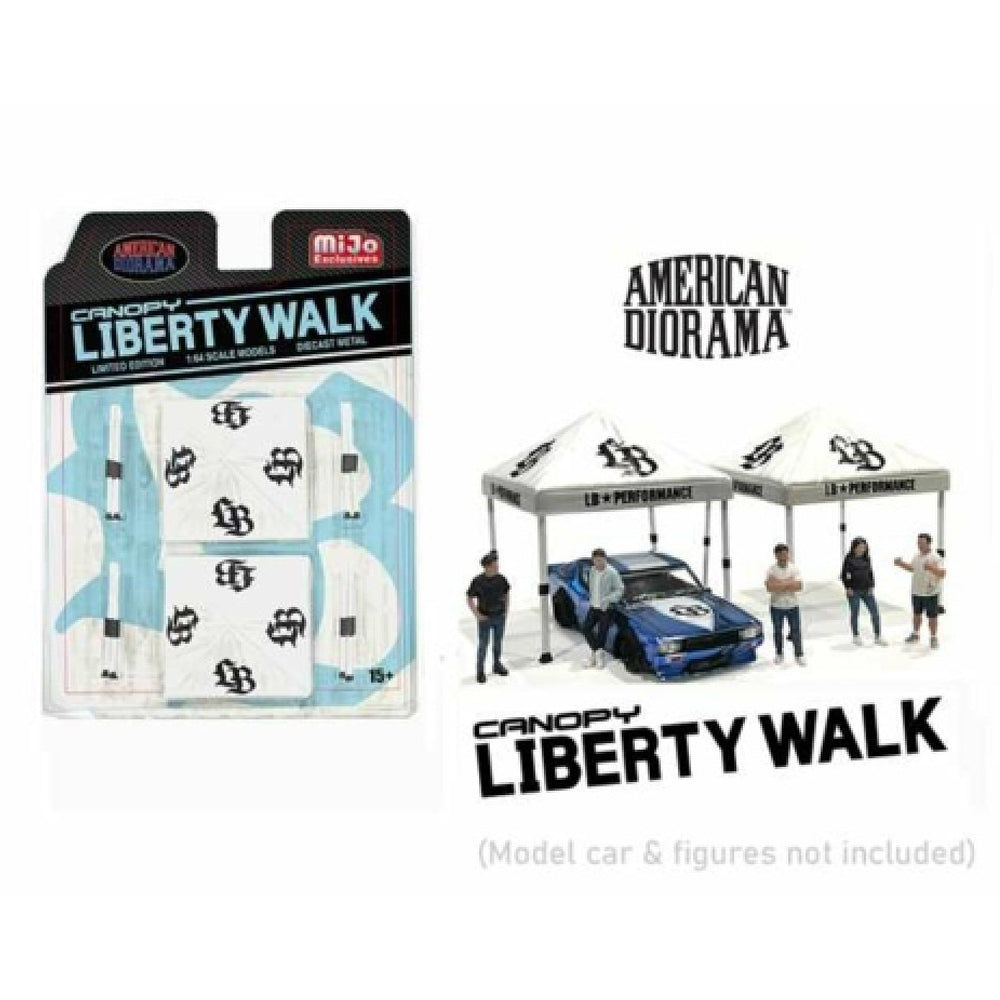 American Diorama 2416MJ Liberty Walk Canopy Tent Set for 1:64 Diorama