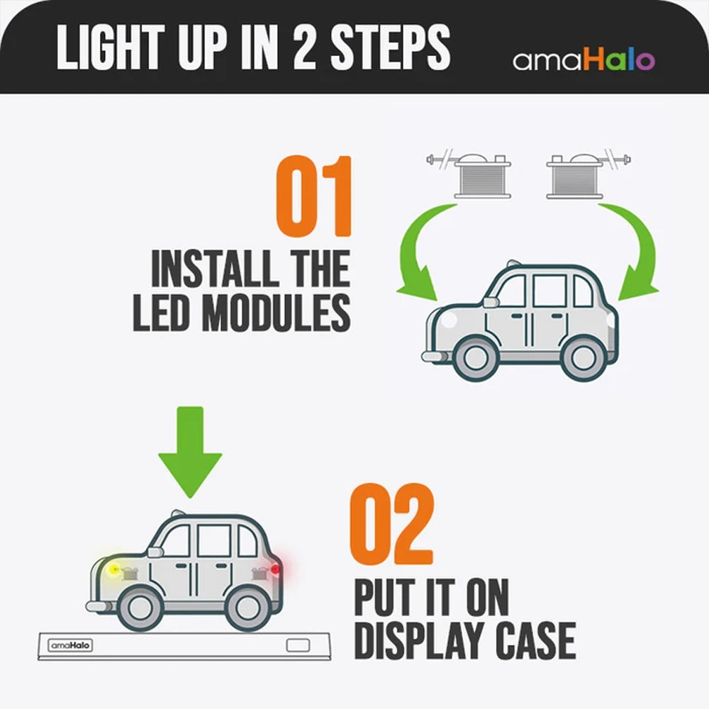 amaHalo CA-101 Inductive Display Case w/LED Lighting for 1:24 Cars