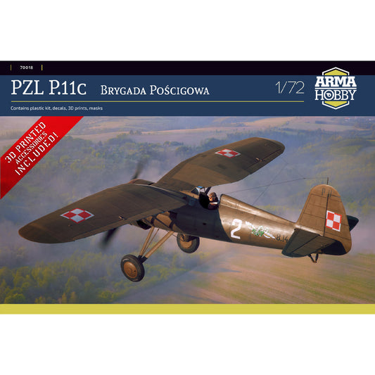 Arma Hobby 70018 PZL P.11c Brygada Poscigowa 1:72 Model Kit