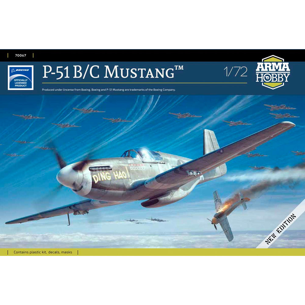 Arma Hobby 70067 North American P-51B/C Mustang 1:72 Model Kit