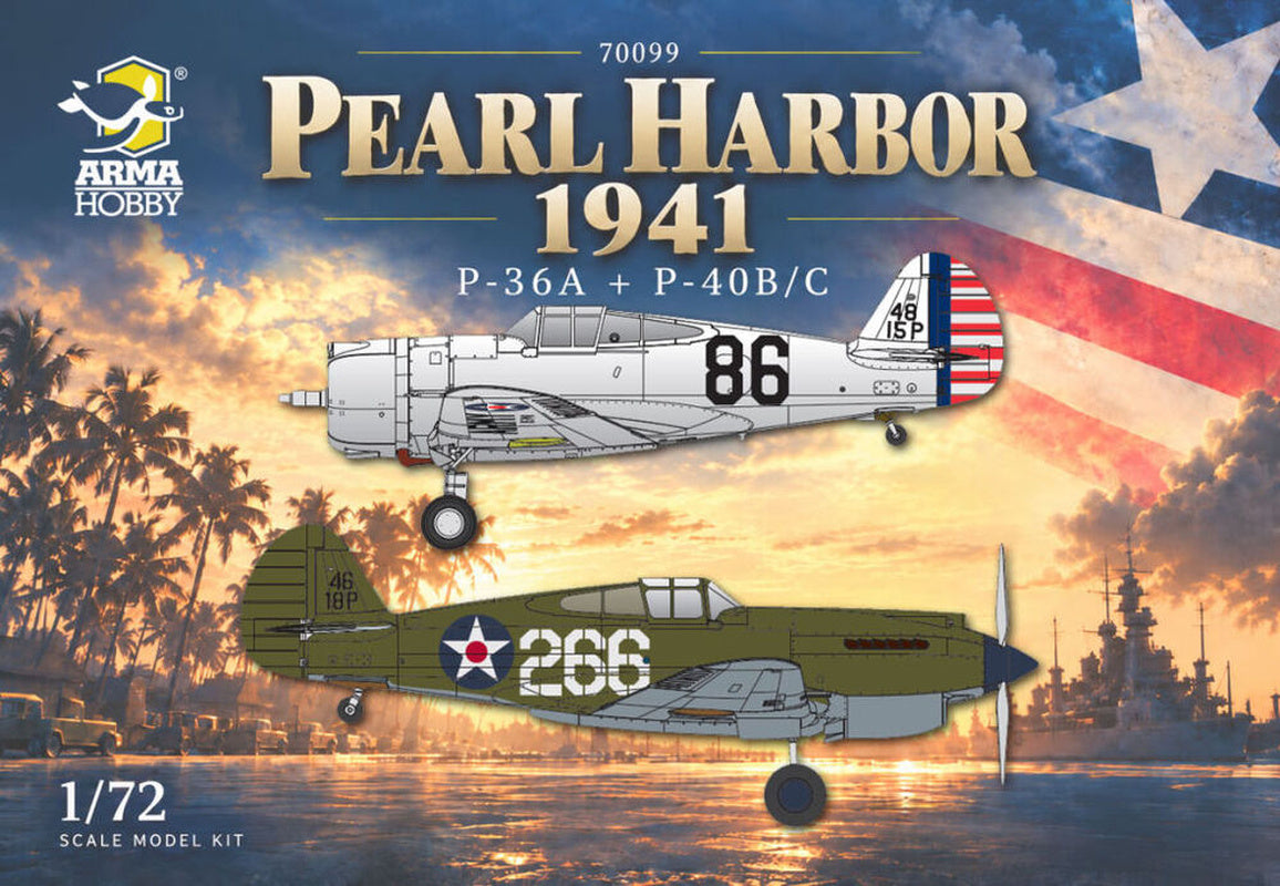 Arma Hobby 70099 Pearl Harbor P-36A & P-40B/C 1:72 Model Kit