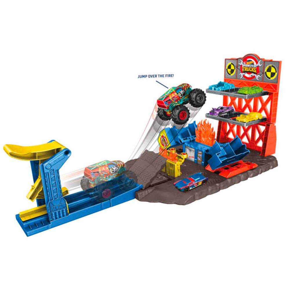 Hot Wheels Monster Trucks Blast Station Playset Toy HFB12
