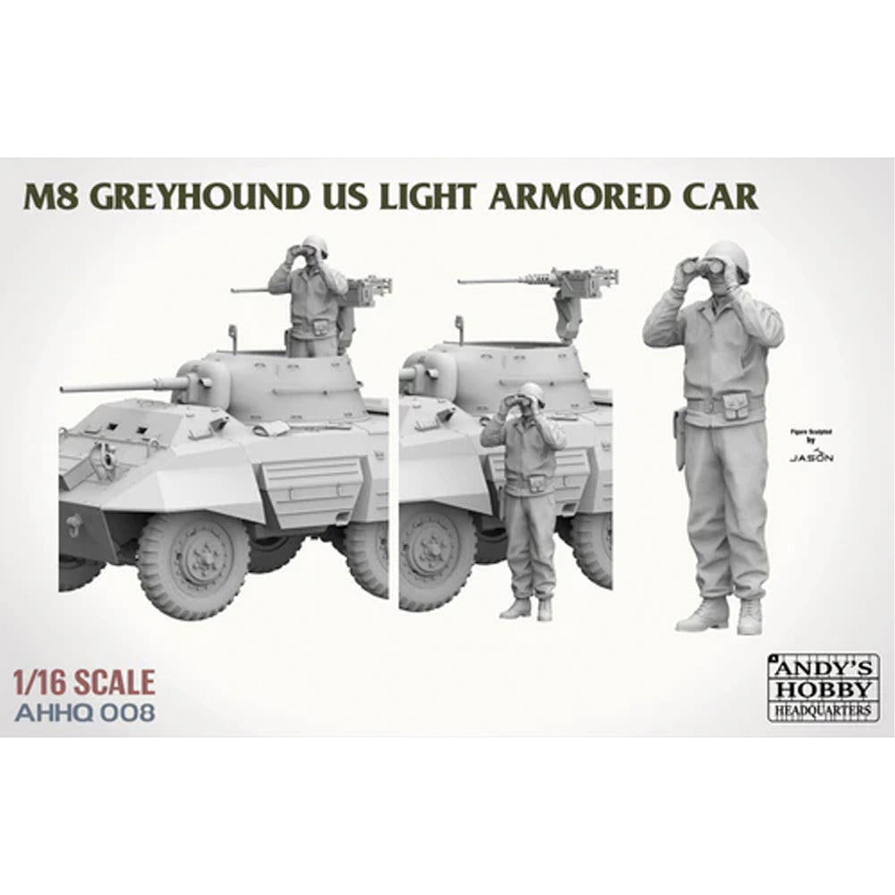 Andy's HHQ 008 M8 Greyhound US Light Armoured Car 1:16 Model Kit