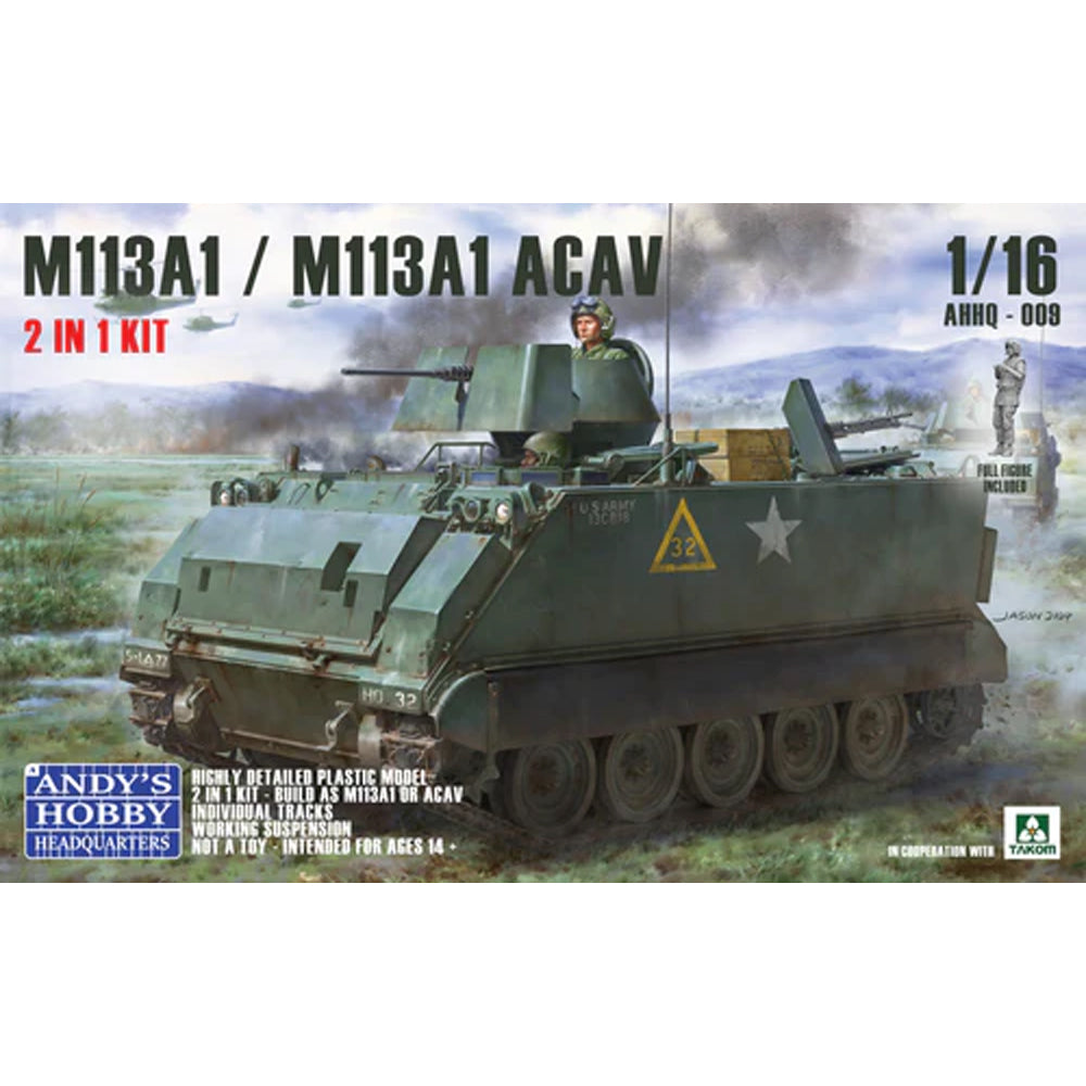 Andy's Hobby HQ M113A1/M1131A ACAV 2-in-1 APC 1:16 Model Kit