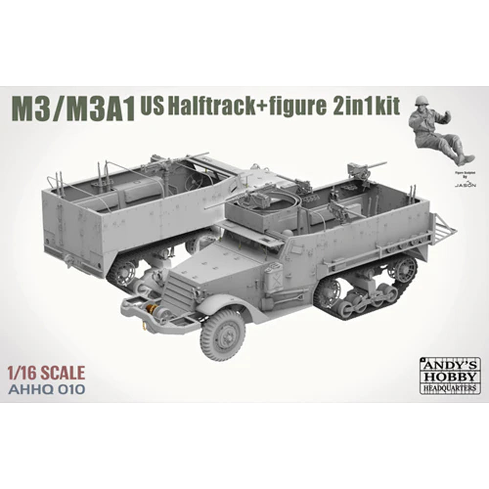 Andy's Hobby HQ 010 M3/M3A1 US Halftrack 2-in-1 1:16 Model Kit