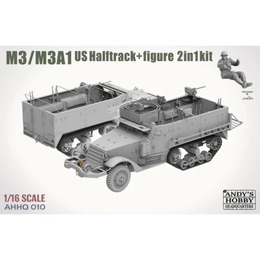 Andy's Hobby HQ 010 M3/M3A1 US Halftrack 2-in-1 1:16 Model Kit