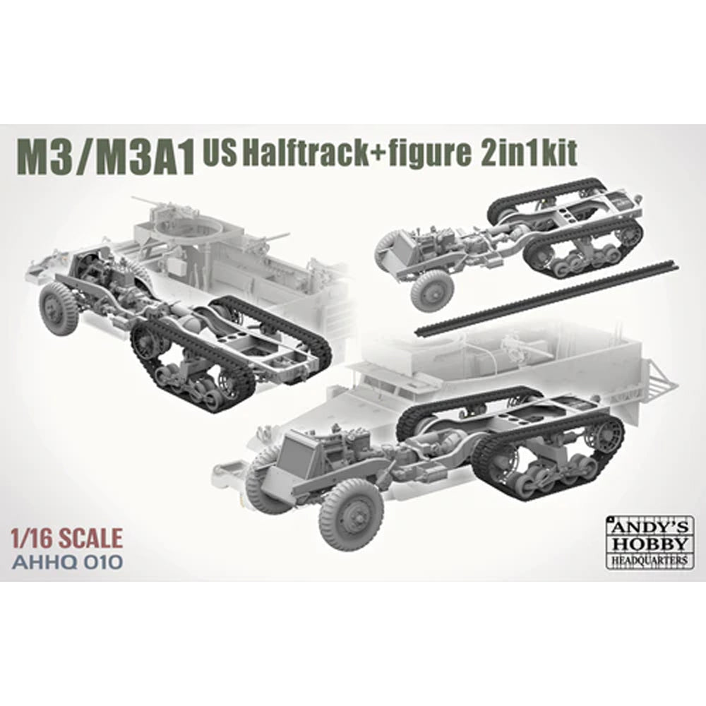 Andy's Hobby HQ 010 M3/M3A1 US Halftrack 2-in-1 1:16 Model Kit