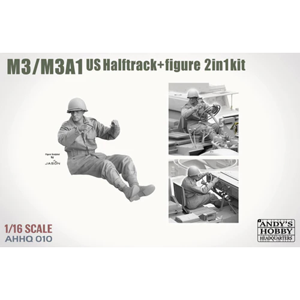 Andy's Hobby HQ 010 M3/M3A1 US Halftrack 2-in-1 1:16 Model Kit