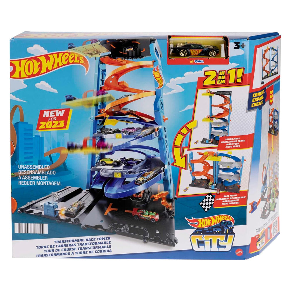 Hot Wheels City Racetrack - 2-in-1 Transforming Race Tower 1:64 Age 3+ HKX43