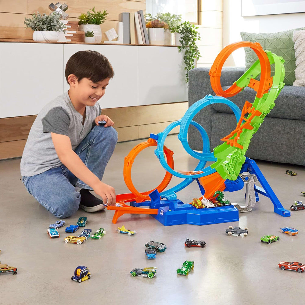 Hot Wheels City Racetrack - 4-Loop Crash-Out 1:64 Age 3+ HXR70